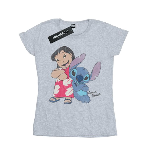 Disney Dam/Kvinnor Lilo Och Stitch Klassisk Bomull T-shirt XL Heather Grey XL