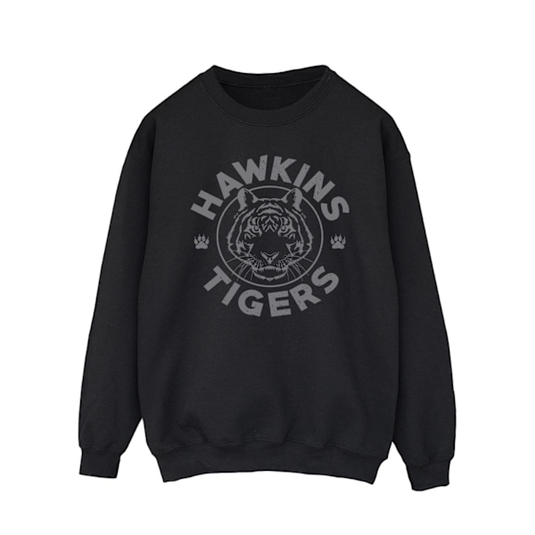 Netflix Herr Stranger Things Hawkins Grå Tiger Sweatshirt 3XL Black 3XL