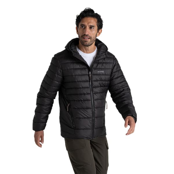 Craghoppers Herr Compresslite IX Hooded Vadderad Jacka S Svart Black S
