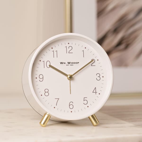 Hometime Väckarklocka Metallfötter Ljus & Snooze - Vit One Size White One Size