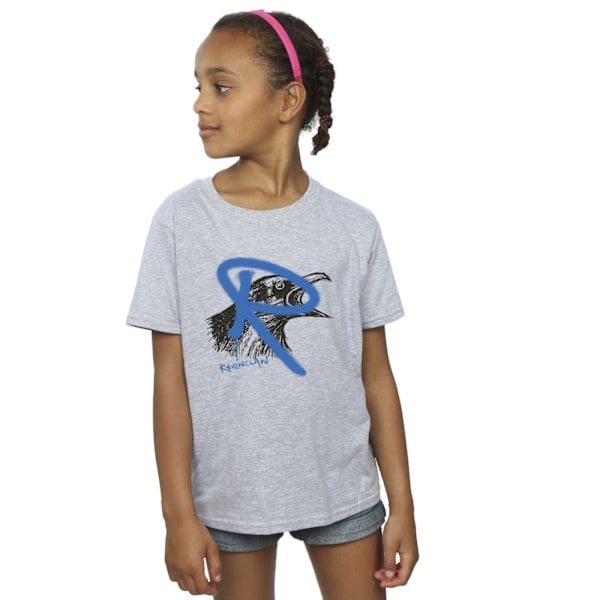 Harry Potter Girls Ravenclaw Pop Spray Bomull T-shirt 5-6 år Sports Grey 5-6 Years