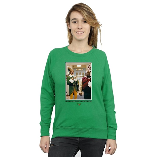 Elf Dam/Damer OMG Santa Foto Sweatshirt XXL Irländsk Grön Irish Green XXL