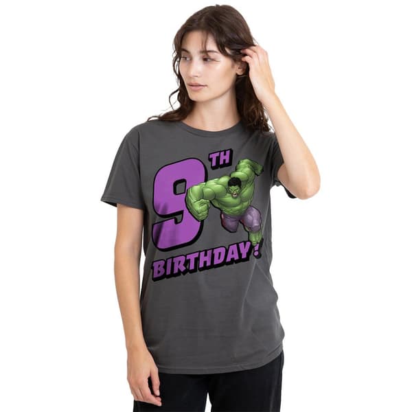 The Incredible Hulk Dam/Flickor 9-årsdag T-shirt S Kolgrå Charcoal S