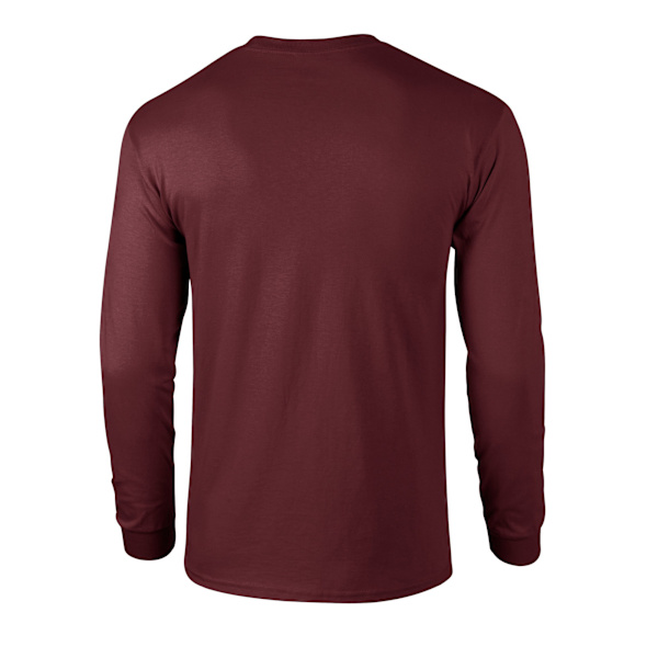 Gildan Unisex Vuxen Ultra Cotton Långärmad T-shirt 3XL Marron Maroon 3XL