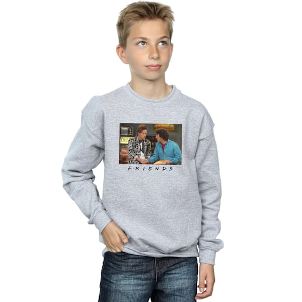 Friends Boys Ross And Chandler Handshake Sweatshirt 12-13 År Sports Grey 12-13 Years