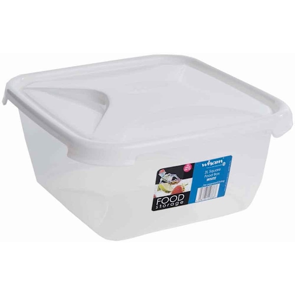 Wham Square Matbehållare 2L Vit White 2L