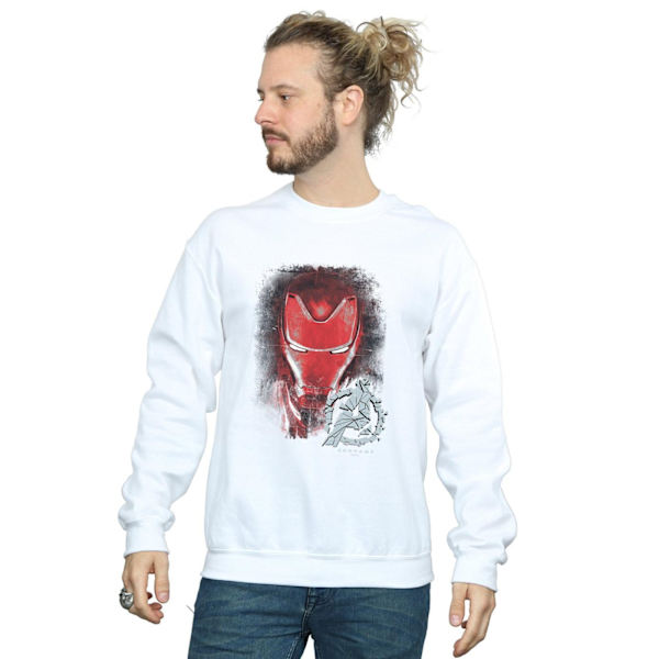 Marvel Mens Avengers Endgame Iron Man Borstad Sweatshirt 4XL Wh White 4XL