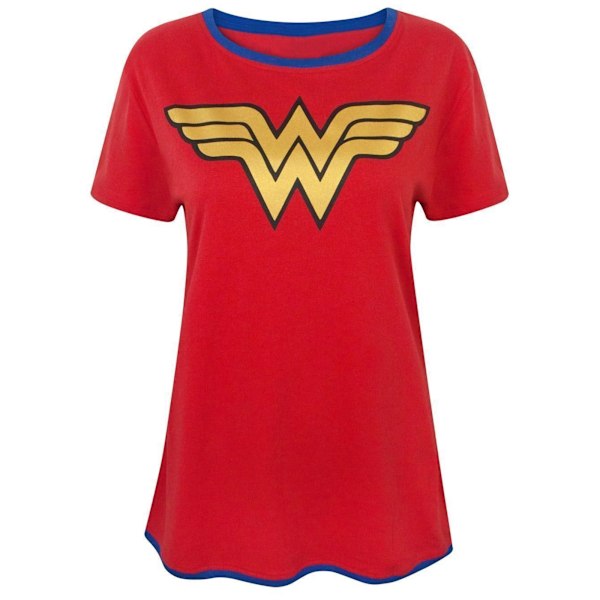 Wonder Woman Dam/Kvinnor Metallic Logo T-Shirt 3XL Röd Red 3XL