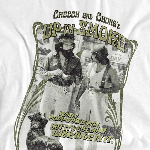 Cheech & Chong Herr Up In Smoke Labrador T-Shirt M Vit White M
