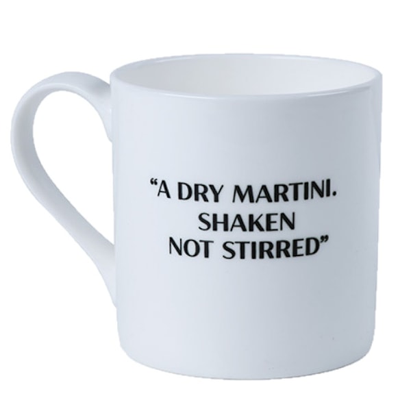 James Bond Martini Recept Benporslinsmugg En Storlek Vit White One Size