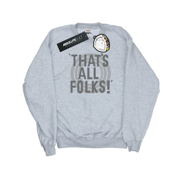Looney Tunes Dam/Damer That´s All Folks Text Sweatshirt L H Heather Grey L