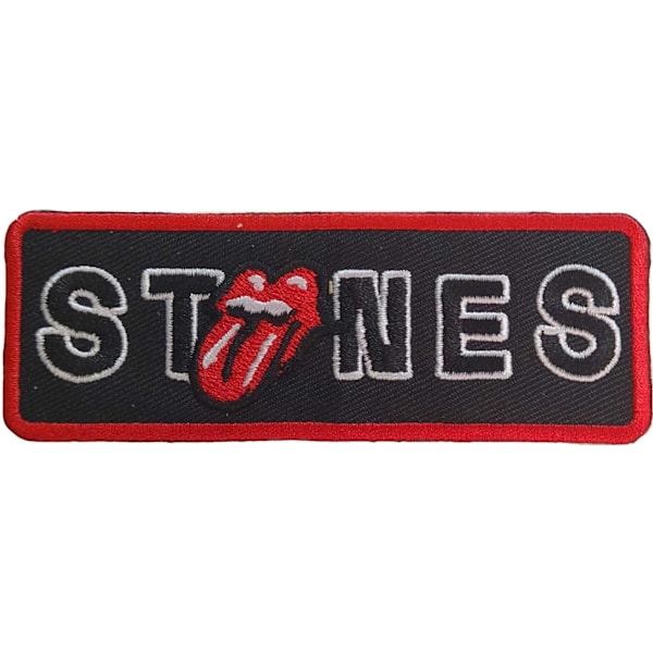 The Rolling Stones No Filter Logo Bordered Iron On Patch One Si Red/Black/White One Size