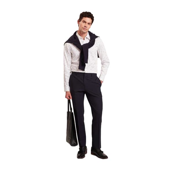 Ted Baker Herr Blommig Slim Långärmad Skjorta L Vit White L