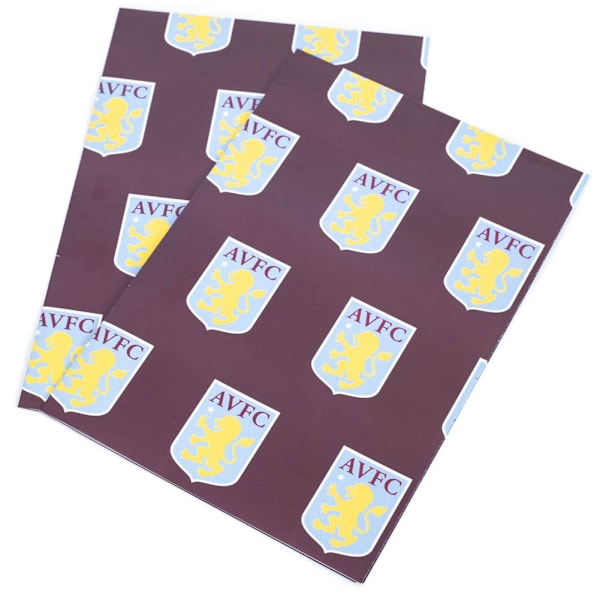 Aston Villa FC Text Presentinslagning En Storlek Claret/Blå Claret/Blue One Size