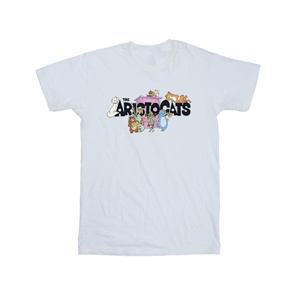 Disney Boys The Aristocats Music Logo T-Shirt 5-6 år Vit White 5-6 Years