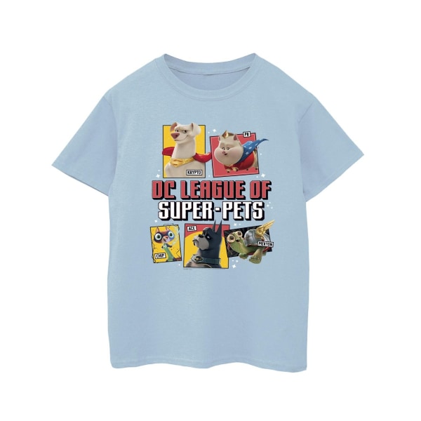 DC Comics Girls DC League Of Super-Pets profil bomull T-shirt Baby Blue 9-11 Years