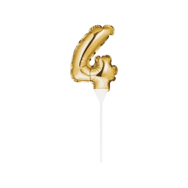 Kreativ fest 4 självuppblåsande ballongtårtdekoration en storlek Go Gold One Size