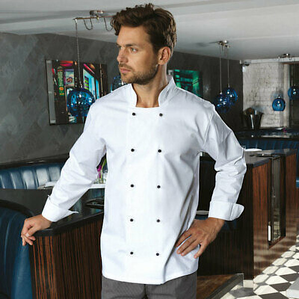 Premier Unisex Cuisine Långärmad Kockjacka S Vit White S