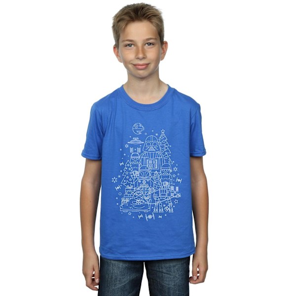 Star Wars Boys Empire Jul T-shirt 7-8 år Kunglig Blå Royal Blue 7-8 Years