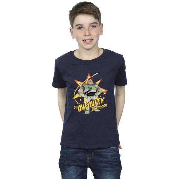 Disney Boys Toy Story Buzz To Infinity T-shirt 7-8 år Navy B Navy Blue 7-8 Years