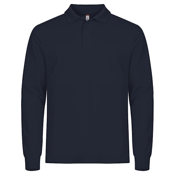 Clique Manhattan Långärmad Pikétröja för Män XL Navy Navy XL