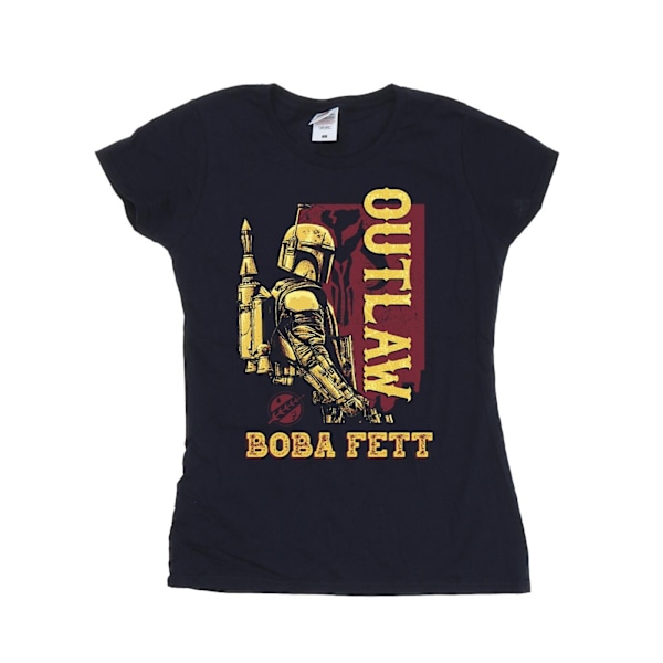 Star Wars Dam/Damer The Book Of Boba Fett Distressed Outlaw Navy Blue L