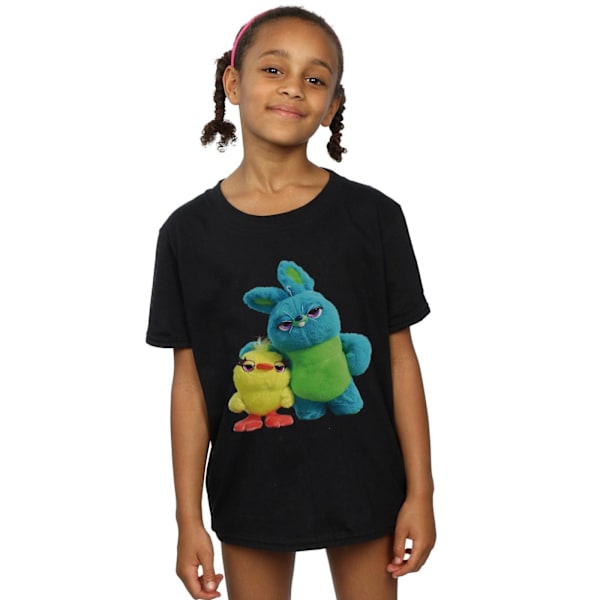 Disney Girls Toy Story 4 Ducky And Bunny Bomull T-shirt 12-13 år Black 12-13 Years