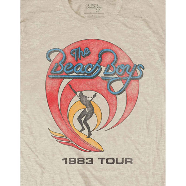 The Beach Boys Unisex Adult 1983 Tour T-Shirt L Sand Sand L