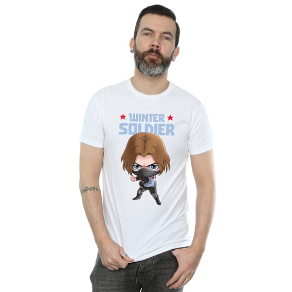 Marvel Herr Winter Soldier Bucky Toon T-shirt XL Vit White XL