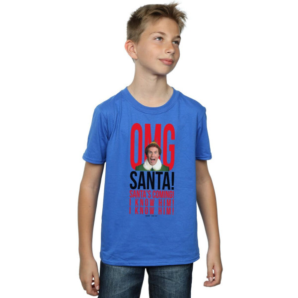 Elf Boys OMG Santa I Know Him T-Shirt 7-8 år Kunglig Blå Royal Blue 7-8 Years