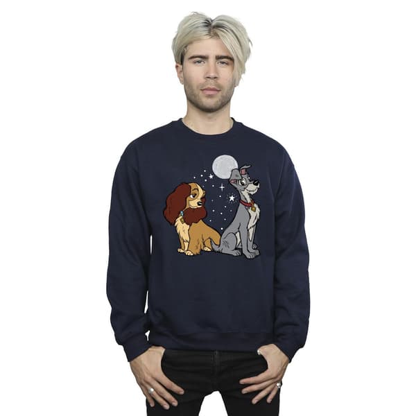 Disney Herr Lady Och Lufsen Månskeppströja M Marinblå Navy Blue M