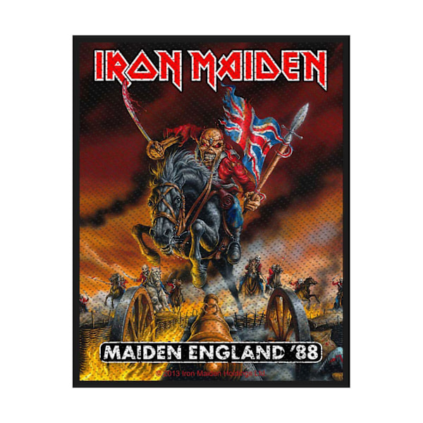 Iron Maiden Maiden England Patch One Size Röd/Gul Red/Yellow One Size