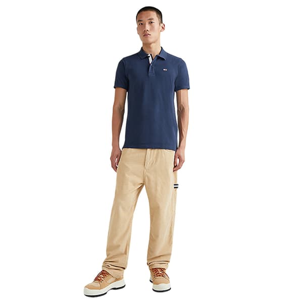 Tommy Jeans Herr Kragad Slim Pikétröja S Marinblå Navy S