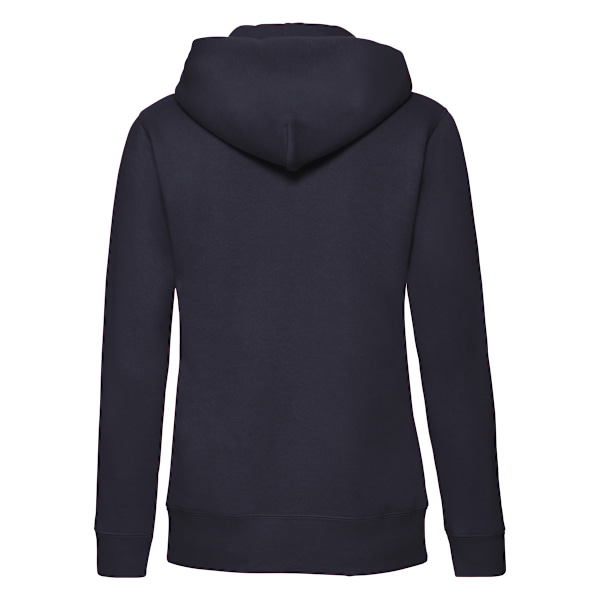 Fruit of the Loom Dam/Damer Premium Lady Fit Full Zip Hoodi Deep Navy 8 UK