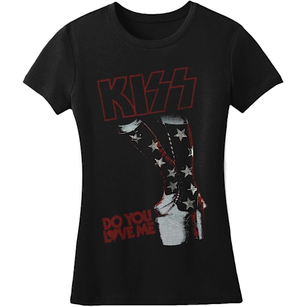 Kiss Dam/Damer Do You Love Me T-Shirt S Svart Black S