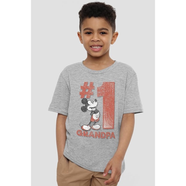 Disney Barn/Kids Nummer 1 Morfar Mickey Mouse T-shirt 12- Sport Heather 12-13 Years