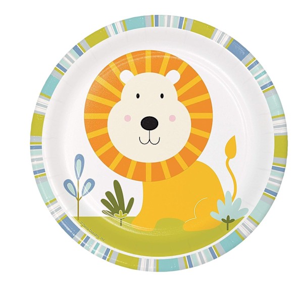 Creative Converting Wild Safari Lion Party Plates One Size Mult Multicoloured One Size