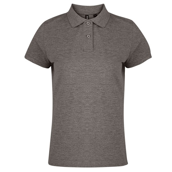Asquith & Fox Dam/Damer Enfärgad Kortärmad Polotröja L Cha Charcoal L