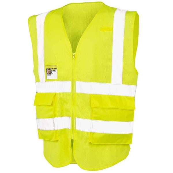 SAFE-GUARD by Result Unisex Vuxen Executive Mesh Säkerhet Hi-Vis Fluorescent Yellow XL