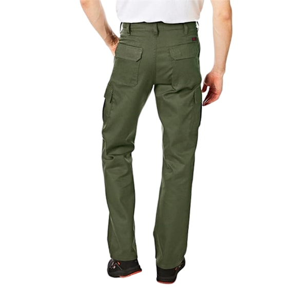 Lee Cooper Herr Plain Cargobyxor 30R Khaki Grön Khaki Green 30R
