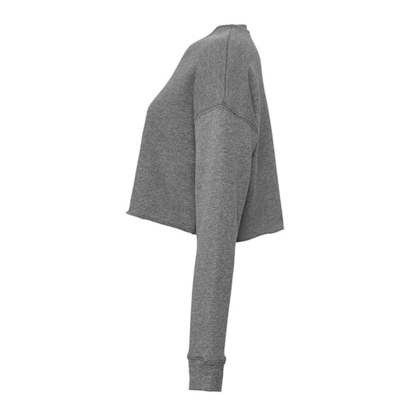 Bella + Canvas Croppad Crew Fleece Top M Deep Heather för damer Deep Heather M