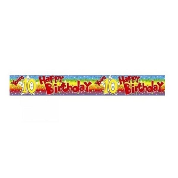 Expression Factory Today 10-års banner One Size Blue/Yel Blue/Yellow/Red One Size