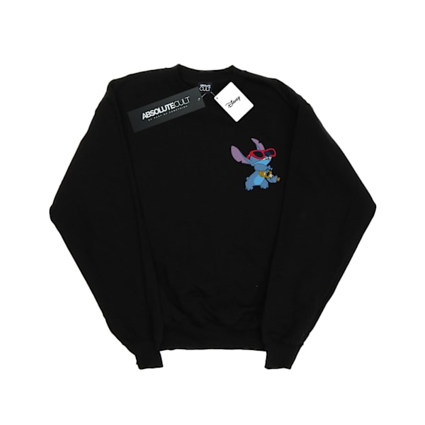 Disney Dam/Kvinnor Lilo Och Stitch Gitarr Sweatshirt L Svart Black L