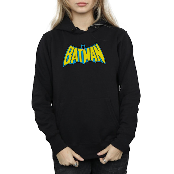 DC Comics Dam/Kvinnor Batman Retro Logo Hoodie L Svart Black L