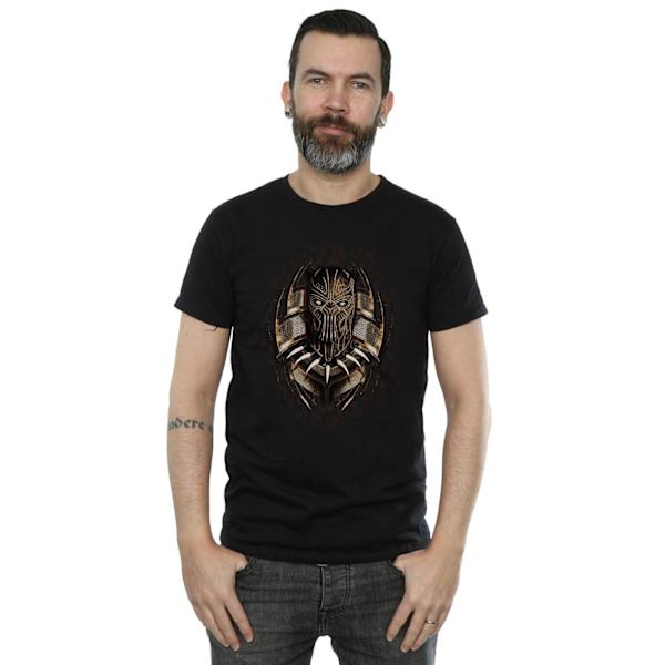 Marvel Herr Svart Panter Guld Killmonger T-shirt L Svart Black L