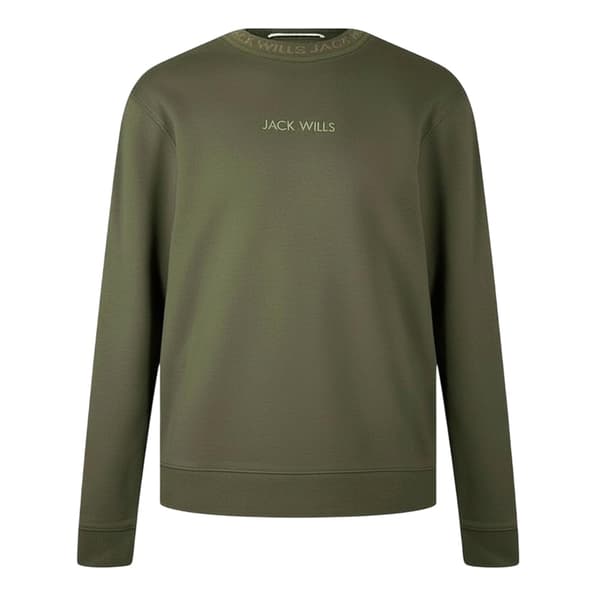 Jack Wills Jacquard Crew Neck Tröja för män L Leaf Leaf L