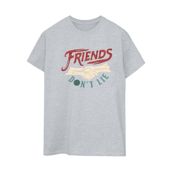 Netflix Dam/Damer Stranger Things Vänner Ljuger Inte Händer C Sports Grey XL