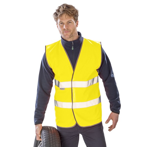 SAFE-GUARD by Result Unisex Vuxen Motorist Hi-Vis Väst L-XL Gul Yellow L-XL