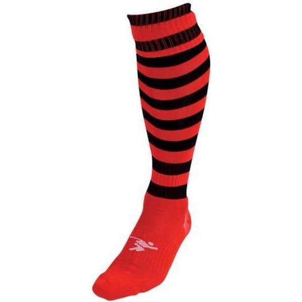 Precision Barn/Barn Pro Randiga Fotbollsstrumpor 3 UK-6 UK Rö Red/Black 3 UK-6 UK