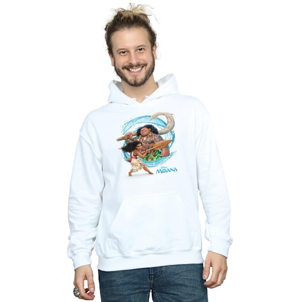Disney Herr Moana Och Maui Wave Hoodie 3XL Vit White 3XL